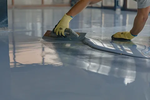 Legging av epoxy på nytt gulv