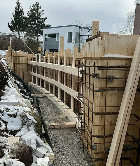 Forskaling før støp